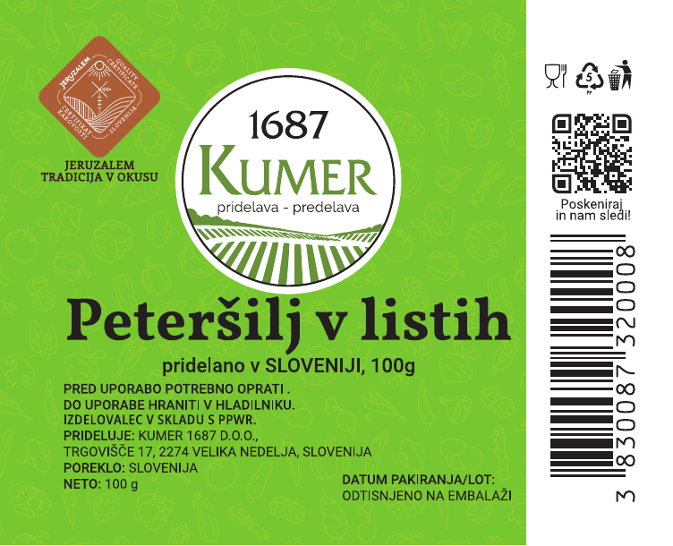 Kumer 1687 Leaf parsley 100 g