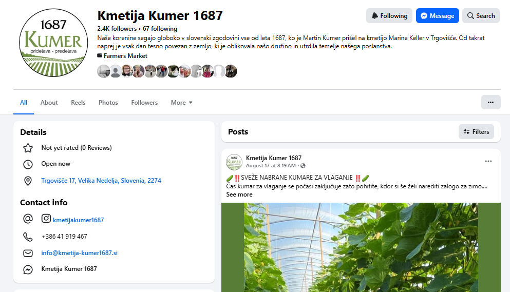 Kumer 1687 Facebook page